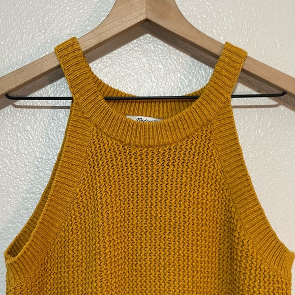 Madewell Sweater Tank Womens Size Small High Neck Cutaway Shoulders Knit - Picture 2 of 10